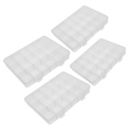 CORHAD 4 Stück Transparente Kunststoff Organizerbox mit Verstellbaren Fächern Platzsparende Aufbewahrung für Schrauben Perlen Angelzubehör und Kleine Haushaltsgegenstände Flexibel CORHAD 4 Stück Transparente Kunststoff Organizerbox mit Verstellbaren Fächern Platzsparende Aufbewahrung für Schrauben Perlen Angelzubehör und Kleine Haushaltsgegenstände Flexibel von CORHAD