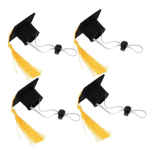 CORHAD 4 Stück Verstellbare Mini Haustier Doktorhut mit Quaste Teiliges Komfortabel Geeignet für Fotos Partys Abschlussfeier Stilvolles Accessoire für Kleine Hunde und Mini Haustiere CORHAD 4 Stück Verstellbare Mini Haustier Doktorhut mit Quaste Teiliges Komfortabel Geeignet für Fotos Partys Abschlussfeier Stilvolles Accessoire für Kleine Hunde und Mini Haustiere von CORHAD