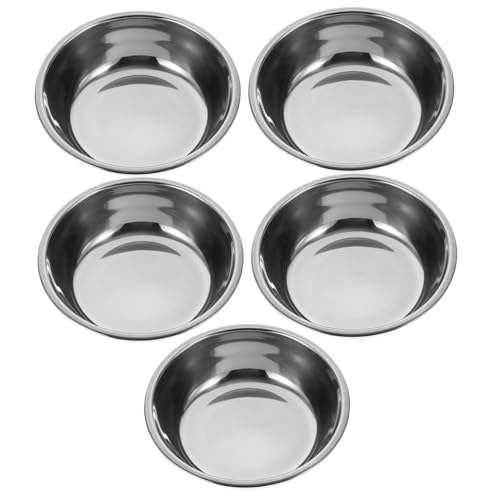 CORHAD 5 Stück Teiliges Edelstahl Haustier Napf Langlebige Runde Futternäpfe für Katzen und Hunde Wiederverwendbare Fressnäpfe mit Rutschfestem Boden Leicht zu Reinigen und Robust für CORHAD 5 Stück Teiliges Edelstahl Haustier Napf Langlebige Runde Futternäpfe für Katzen und Hunde Wiederverwendbare Fressnäpfe mit Rutschfestem Boden Leicht zu Reinigen und Robust für von CORHAD
