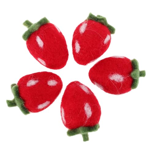 CORHAD 5 Stück Teiliges Filz Erdbeeranhänger aus Stabilem Wollfilz Langlebige DIY Bastelsets für Haarschmuck Broschen Hüte Vielseitige Dekorationen Umweltfreundlich Realistische Rote CORHAD 5 Stück Teiliges Filz Erdbeeranhänger aus Stabilem Wollfilz Langlebige DIY Bastelsets für Haarschmuck Broschen Hüte Vielseitige Dekorationen Umweltfreundlich Realistische Rote von CORHAD