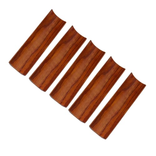 CORHAD 5 Stück Teiliges Holz-serviertablett mit Fächern Vielseitiges Organizer-tablett für Handtücher Schmuck Kosmetik Natürliches Poliertes Design für Küche Badezimmer Wohnbereich von CORHAD