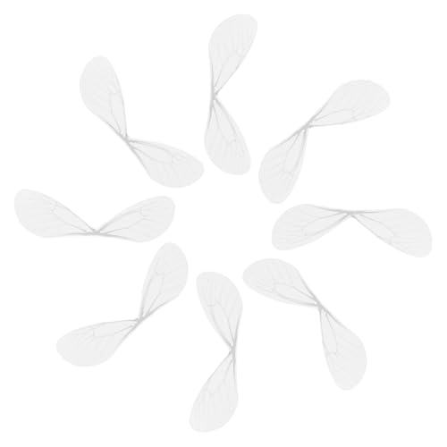 CORHAD 50 Stück Weiße Libellenflügel DIY Bastelset für Handgemachte Ohrringe und Dekorationen Langlebige Flügelanhänger für Schmuckherstellung und Kreative Bastelprojekte von CORHAD