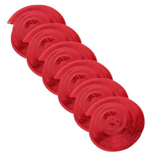 CORHAD 6 Stück Teiliges Folien hängedekorationen Langlebige Spiralen für Party Hochzeit Shower Vielseitige Decken deko für Feierlichkeiten Platzsparend Wiederverwendbar Rot CORHAD 6 Stück Teiliges Folien hängedekorationen Langlebige Spiralen für Party Hochzeit Shower Vielseitige Decken deko für Feierlichkeiten Platzsparend Wiederverwendbar Rot von CORHAD