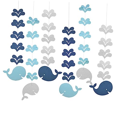 CORHAD 6 Stück Teiliges Kindergarten Deckenhänger Ozeanstil Klassenzimmer Deko Blau Hängend Kinderzimmer Wand Fenster Party Dekoration von CORHAD