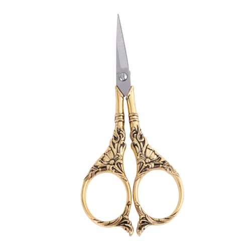 CORHAD Antike Nähschere mit Lilienmuster Rostfreier Ergonomischer Zinklegierungsgriff Leichter Fadenschneider für Trimmen und Handarbeit Langlebiger Vintage Stil CORHAD Antike Nähschere mit Lilienmuster Rostfreier Ergonomischer Zinklegierungsgriff Leichter Fadenschneider für Trimmen und Handarbeit Langlebiger Vintage Stil von CORHAD