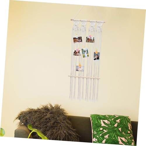 CORHAD Boho Wandteppich Weiß Baumwolle Makramee Wandbehang mit Verstellbarer Rustikale Wanddeko für Schlafzimmer Wohnzimmer Multifunktionaler Gewebter Wandteppich mit Quasten CORHAD Boho Wandteppich Weiß Baumwolle Makramee Wandbehang mit Verstellbarer Rustikale Wanddeko für Schlafzimmer Wohnzimmer Multifunktionaler Gewebter Wandteppich mit Quasten von CORHAD