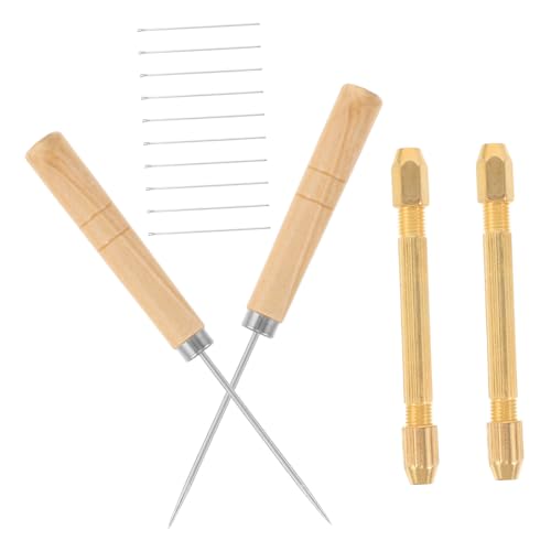 CORHAD Doll Hair Rooting Tool mit Robustem Kupfergriff Präziser Awl Spitze für Einfaches Rehairing Ergonomischer Holzgriff Langlebiges DIY Puppenhaar Werkzeug für Exakte Haarverlängerung von CORHAD