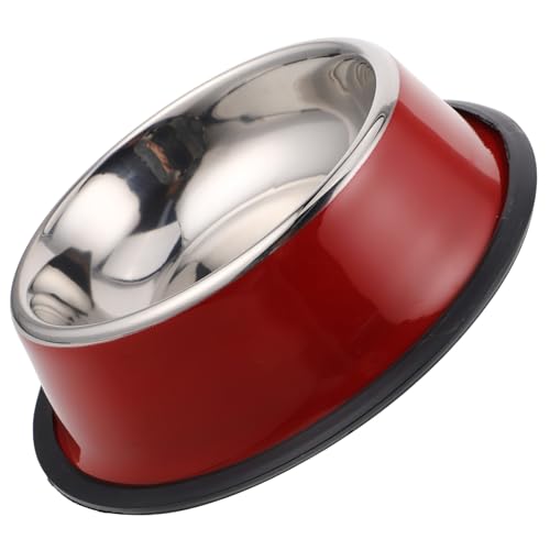 CORHAD Edelstahl Hundenapf rutschfest Poliert Robuster Futternapf für Hunde Katzen Napf Robust und Leicht zu Reinigen in Rot CORHAD Edelstahl Hundenapf rutschfest Poliert Robuster Futternapf für Hunde Katzen Napf Robust und Leicht zu Reinigen in Rot von CORHAD