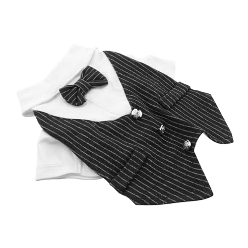 CORHAD Eleganter Hundekostüm Anzug aus Polyester mit Gestreiftem Gentleman Muster Komfortabel und Leicht Geeignet für Mittelgroße Hunde für Hochzeiten Partys und Fotoshootings CORHAD Eleganter Hundekostüm Anzug aus Polyester mit Gestreiftem Gentleman Muster Komfortabel und Leicht Geeignet für Mittelgroße Hunde für Hochzeiten Partys und Fotoshootings von CORHAD