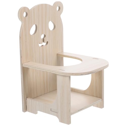 CORHAD Entzückender Miniaturstuhl für Hamster und sicheres Holz-Haustier-Hochstuhl-Tablett CORHAD Entzückender Miniaturstuhl für Hamster und sicheres Holz-Haustier-Hochstuhl-Tablett von CORHAD