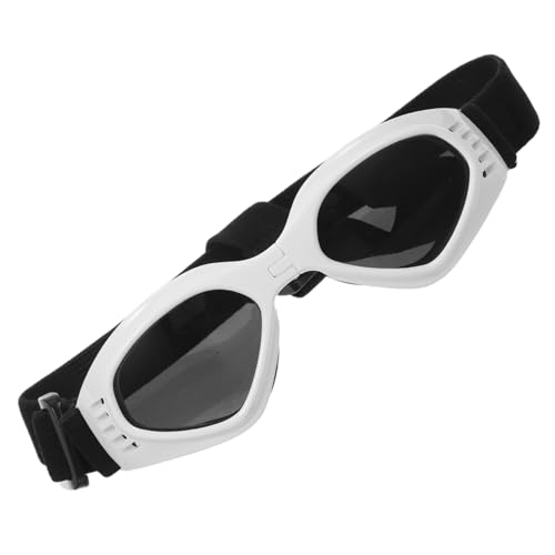 CORHAD Faltbare Hundebrille mit Uv Schutz Wasserdichtes Haustier Zubehör Verstellbare Gurte Wind und Regendicht für Kleine bis Mittlere Hunderassen für Strand Wanderungen und Outdoor von CORHAD