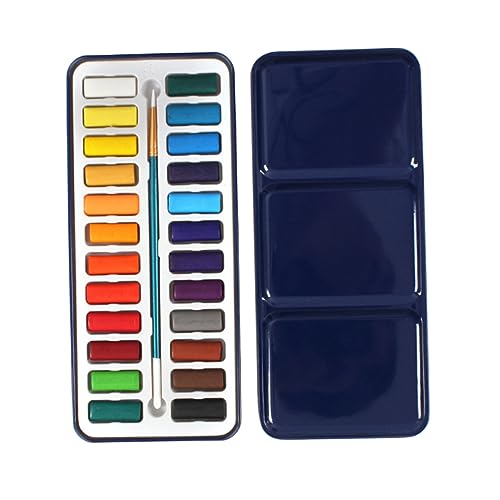 CORHAD Farben Aquarellfarben Set mit Pinsel in Metallbox Halbtrockene Wasserfarben mit Mischpalette Leuchtende Farbtöne Leicht zu Reinigen für Anfänger Schüler und CORHAD Farben Aquarellfarben Set mit Pinsel in Metallbox Halbtrockene Wasserfarben mit Mischpalette Leuchtende Farbtöne Leicht zu Reinigen für Anfänger Schüler und von CORHAD