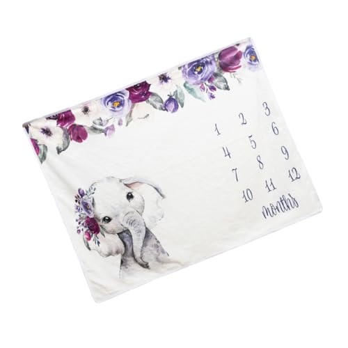 CORHAD Fotodecke Flanell Sanft Elastisch Babyfoto Requisiten Neugeborene Monatsdecke für Monate Babyshooting Hintergrund Groß von CORHAD