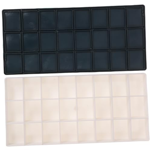 CORHAD Große Kunststoff Mischpalette mit Deckel Tiefe Fächer für Aquarellfarben Acryl und Öl Luftdicht Verschließbare Farbkastenbox und Feuchtigkeitserhaltend für Künstler und Maler von CORHAD