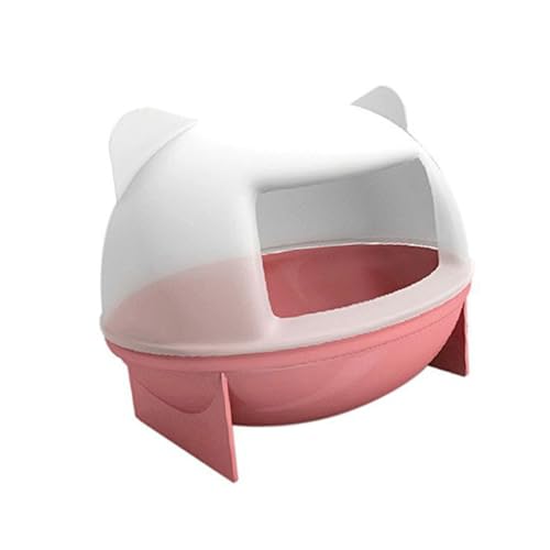 CORHAD Hamster Badezimmer mit Katzenohr Design Kleines Kleintierhaus für Sandbad und Sauna Langlebig Leicht zu Reinigen Geeignet für Mäuse Chinchillas Ratten Zwerghamster Rosa von CORHAD