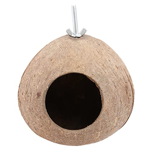 CORHAD Handgefertigtes Vogelhaus aus Kokosnussschale Kreatives Gourd Förmiges Nistnest Wetterfestes Vogelhäuschen für Draußen Gartendeko Sicherer Unterschlupf für Vögel zum Aufhängen von CORHAD