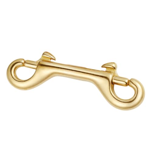 CORHAD Hochwertiger Doppelter Messing Schnapphaken für DIY Taschen Haustierleinen Schlüsselhalter Robuster Langlebiger Messing Karabinerhaken Universeller Metallhaken für Vielfältige von CORHAD