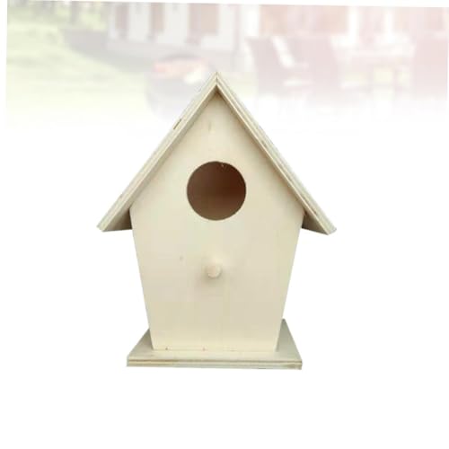 CORHAD Holz Nistkasten Vogelhaus zum Aufhängen Wetterfestes Naturholz Vogelhaus für Kleine Singvögel Wie und Finken Dekoratives Holz Vogelnest für Garten und Balkon von CORHAD