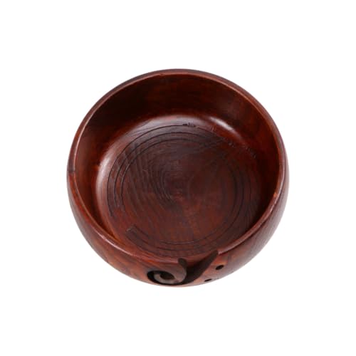 CORHAD Holz garnschale Rundes Garn Aufbewahrungsschale mit Glatter Oberfläche und Stabilem Design für Stricken Häkeln Vielseitig als Garnball Organizer und Deko für Tisch und Küche von CORHAD