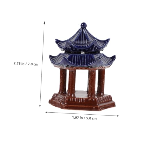 CORHAD Keramik Pavillon Aquarium Deko Doppelstock Sechseckig Fischbecken Ornament Wasserlandschaft Bonsai Zubehör Traditionell Chinesisch Langlebig Installieren CORHAD Keramik Pavillon Aquarium Deko Doppelstock Sechseckig Fischbecken Ornament Wasserlandschaft Bonsai Zubehör Traditionell Chinesisch Langlebig Installieren von CORHAD