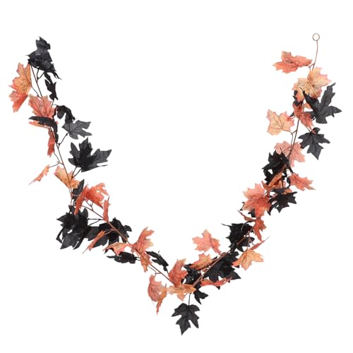 CORHAD Künstliche Ahornblatt Girlande Herbst Deko Hängende Rattan Rebe für Halloween Party Thanksgiving Wand Fenster Tür Dekoration DIY Biegsam Langlebig und Farbintensiv von CORHAD