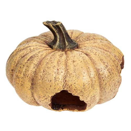 CORHAD Kürbis-Versteck-Haus Vogelspinnen-Gehege-Dekor Kürbisse Kürbis Reptilienversteck verstecken Gecko-Nisthaus für klein verschleißfestes Kürbisdekor Reptilienpanzerzubehör Harz Orange CORHAD Kürbis-Versteck-Haus Vogelspinnen-Gehege-Dekor Kürbisse Kürbis Reptilienversteck verstecken Gecko-Nisthaus für klein verschleißfestes Kürbisdekor Reptilienpanzerzubehör Harz Orange von CORHAD