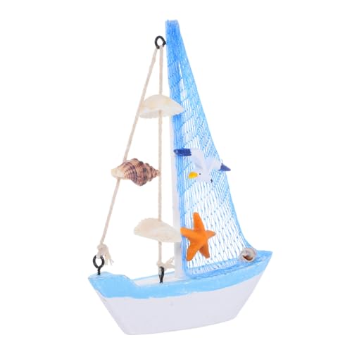 CORHAD Mini Segelboot Modell Holzboot Dekoration Nautisches Wohndeko Ornament für Tisch DIY Bastelprojekte Kinderzimmer Strandparty von CORHAD