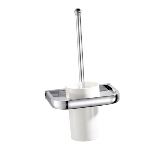 CORHAD Moderner Hängender Badezimmer-wc-bürstenhalter aus Vollkupfer Antik-weißes Toilettenbürsten-Set mit Belüftetem Design Flexiblen Borsten für Gründliche Reinigung Passend für von CORHAD