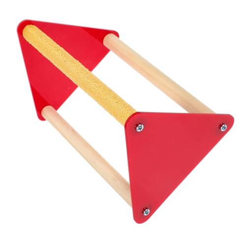 CORHAD Natürliche Holz sitzstange für Papageien Robustes Kauspielzeug Stabiler Vogelstand mit Dreieckiger Plattform Spielerischer Vogelspielplatz für Wellensittiche und CORHAD Natürliche Holz sitzstange für Papageien Robustes Kauspielzeug Stabiler Vogelstand mit Dreieckiger Plattform Spielerischer Vogelspielplatz für Wellensittiche und von CORHAD