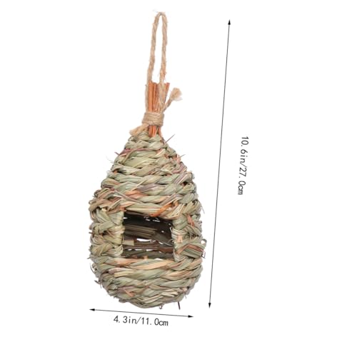 CORHAD Natürliches Gras Handgewebtes Hängendes Vogelnest mit Zwei Eingangsgrößen Leicht zu Befestigen Robust und Langlebig Geeignet für Garten und Wildvogelbeobachtung CORHAD Natürliches Gras Handgewebtes Hängendes Vogelnest mit Zwei Eingangsgrößen Leicht zu Befestigen Robust und Langlebig Geeignet für Garten und Wildvogelbeobachtung von CORHAD