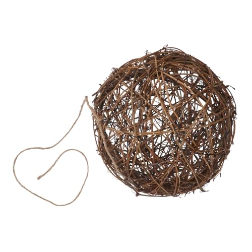 CORHAD Outdoor Vogel Nistmaterial Rattan Ball DIY Hummingbird Nest zum Aufhängen Wetterfest Robust für Garten und Wildvögel Natürliche Vogelfutterstelle zur Vogelbeobachtung von CORHAD