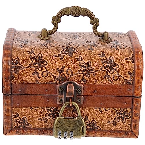 CORHAD Retro Holz Schmuckbox Mit Schloss Vintage Aufbewahrungsbox Für Schmuck Ringe Ohrringe Und Kleine Kostbarkeiten Dekorative Truhe Für Und Besondere Anlässe von CORHAD