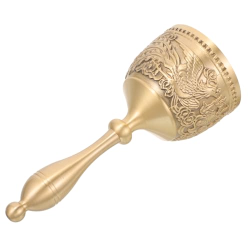 CORHAD Retro Metall Handglocke aus Kupfer Laute Tischklingel mit Komfortablem Griff Vielseitig für Restaurant Schule Empfang und Dekoratives Vintage Design von CORHAD