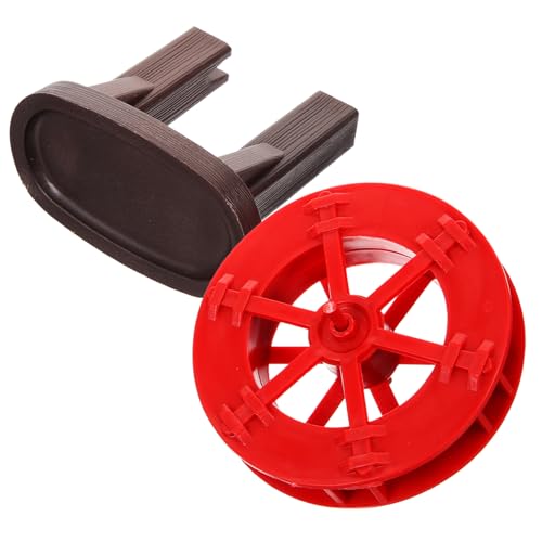 CORHAD Rotes Wasserrad Kunststoff Miniatur Wasserfall Deko für Aquarium Gartenteich DIY Landschaft Fotorequisite Kompakt Robust Langlebig von CORHAD