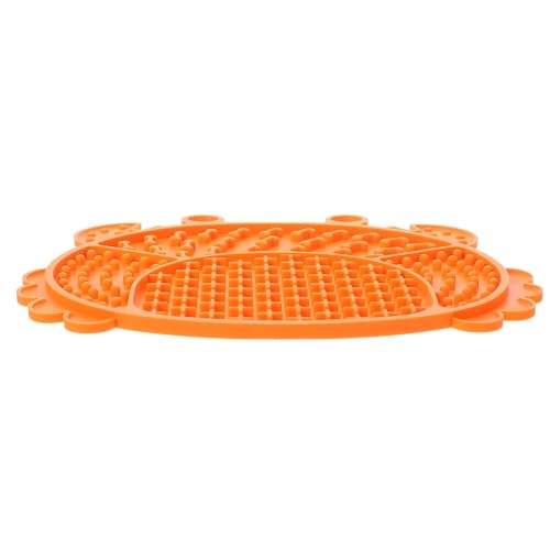 CORHAD Silikon Hunde Slow Feeder Lick Pad in Krabbenform rutschfeste Futtermatte für Langsames Fressen Bpa frei Leicht zu Reinigen Geeignet für Katzen und Kleine Hunde Orange CORHAD Silikon Hunde Slow Feeder Lick Pad in Krabbenform rutschfeste Futtermatte für Langsames Fressen Bpa frei Leicht zu Reinigen Geeignet für Katzen und Kleine Hunde Orange von CORHAD