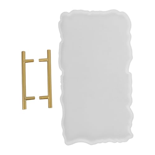 CORHAD Silikonform für Harztablett mit Griffen Großes Diy Silikon Gießform Flexible Formstabile Epoxidharzform für Serviertablett Schmuckschale und Heimdekoration von CORHAD