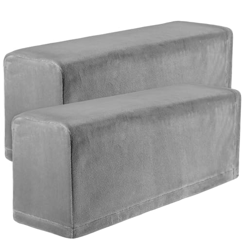 CORHAD Stretch Sofa Armlehnenbezüge aus Elastischem Waschbarem Polyester mit Rutschfestem Sitz Weicher Oberfläche und Universeller Passform für Stühle und Sofas Hellgrau CORHAD Stretch Sofa Armlehnenbezüge aus Elastischem Waschbarem Polyester mit Rutschfestem Sitz Weicher Oberfläche und Universeller Passform für Stühle und Sofas Hellgrau von CORHAD