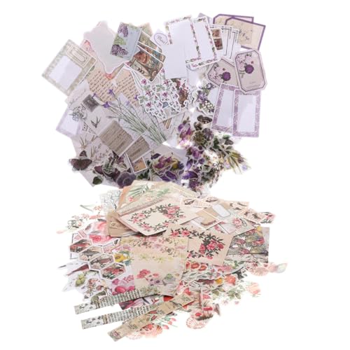 CORHAD Vintage Pflanzen Blumen Scrapbooking Papier Set Selbstklebende DIY Bastelmaterialien für Fotoalben Grußkarten Origami Verpackungen pro Packung von CORHAD