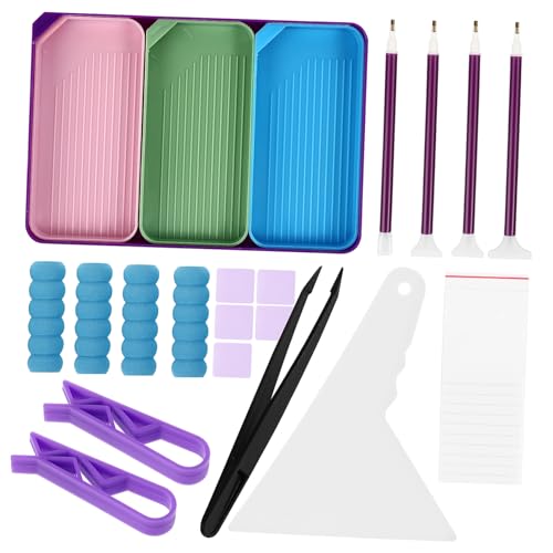 CORHAD Werkzeughalter Tabletts Kunst Gemälde Edelstein Perlen Sortiertabletts Platte Kunst Kits Behälter Stickerei Sortierer Strass Zubehör von CORHAD