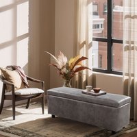 [corium] - Sitztruhe Bukit 118x37x43 cm Kunstleder Grau [en.casa] von [CORIUM]