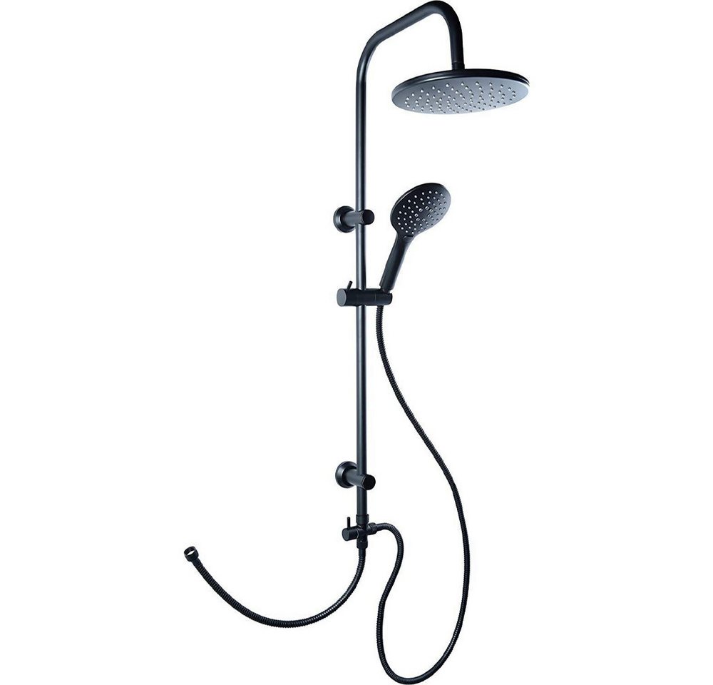 CORNAT Duschsystem Duschsystem Noir TECBE3302 Black Edition Runde von CORNAT