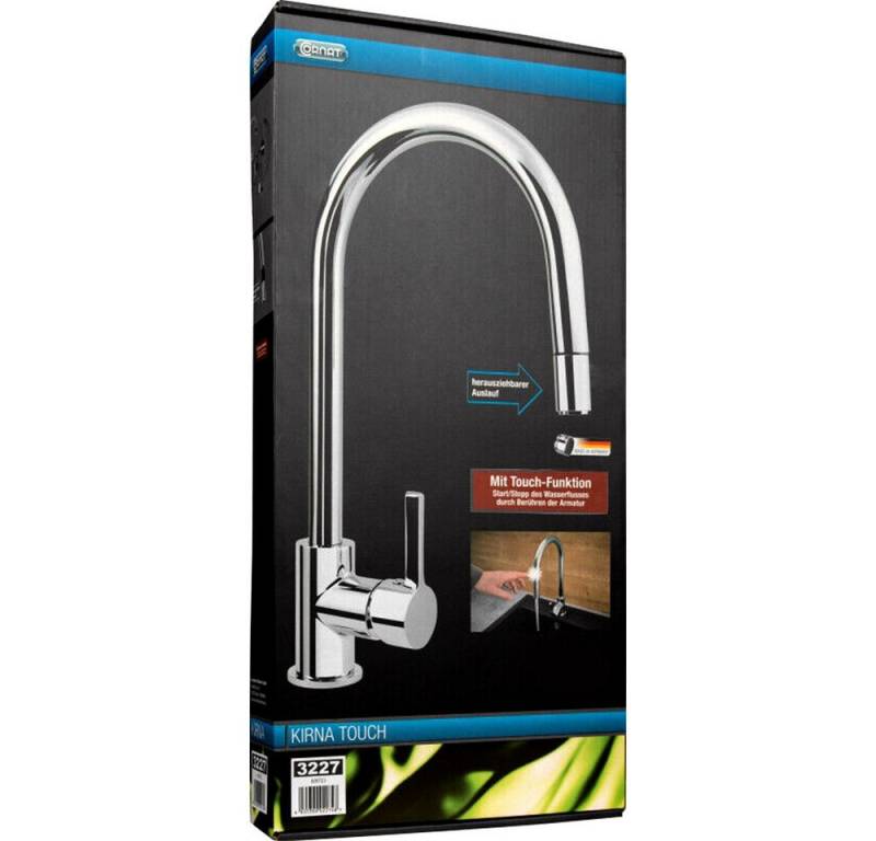 CORNAT Küchenarmatur KIRNA Spültisch Touch Einhebelarmatur Ausziehbare Schlauchbrause CORNAT Küchenarmatur KIRNA Spültisch Touch Einhebelarmatur Ausziehbare Schlauchbrause von CORNAT