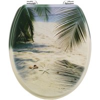 CORNAT WC-Sitz »PALMEN AM STRAND«, MDF, D-Form - bunt CORNAT WC-Sitz »PALMEN AM STRAND«, MDF, D-Form - bunt von CORNAT