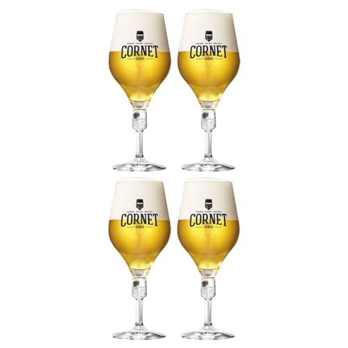 CORNET 33cl Bierglas- Biergläser Set - 4er Pack - Hohes Design - Spülmaschinenfest - Ideal für Spezialbier, 213605-4 von CORNET