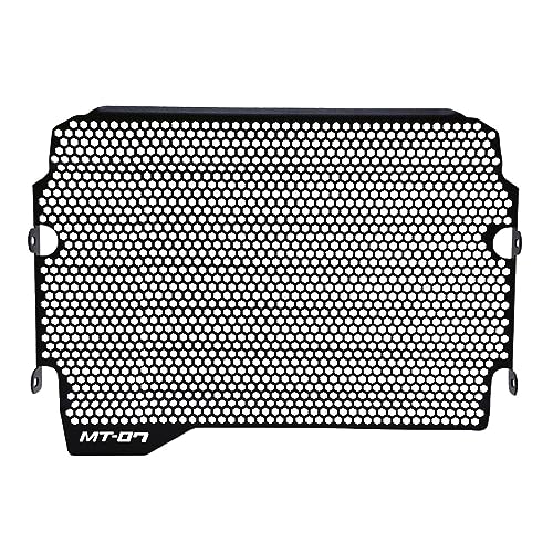 CORSER Motorrad-Wasserkühlungsbox-Gittergitter Für Yamaha MT-07 MT 07 MT07 2014-2023 Motorrad Kühler Schutzfolie Grille Abdeckung Zubehör Motorradzubehör (Farbe : Black MT-07 Logo) von CORSER