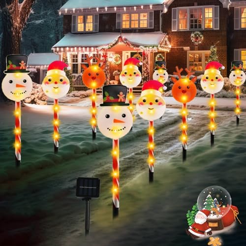 10PCS Solar Schneemann Lichterkette Außen, Weihnachtsmann Rentier Weihnachtsbeleuchtung für Christmas Garten,Außenwegbeleuchtung, Süßigkeitenbeleuchtung,Solar Landscape Lighting 10PCS Solar Schneemann Lichterkette Außen, Weihnachtsmann Rentier Weihnachtsbeleuchtung für Christmas Garten,Außenwegbeleuchtung, Süßigkeitenbeleuchtung,Solar Landscape Lighting von CORST