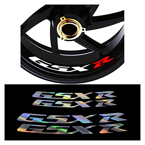 Motorrad Rad Aufkleber 4 X Für Su-zu-ki Gsxr Gsx-r 600 750 1000 Motorrad Felge Vinyl Reflektierende Dekorative Aufkleber Aufkleber (Color : D) von CORYBE