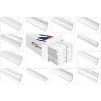 Cosca - Deckenleisten aus hdps - hochdichtes Styropor, leicht & schlagfest Stuckleisten CK:CK22 - 30 x 45 mm, Max. Paket (bester Meterpreis) von COSCA