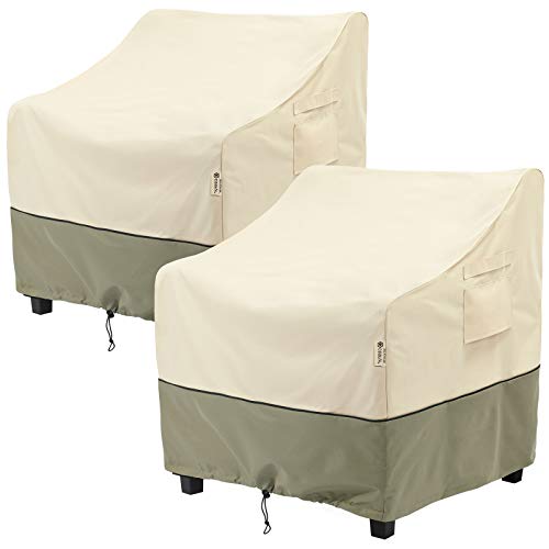 Gartenmöbel, Terrasse, Stuhlbezüge, wasserdicht, Lounge-Sitzbezug, Rasenmöbel, passend für bis zu 84 x 86 x 78 cm (B x T x H), 2 Stück von COSFLY