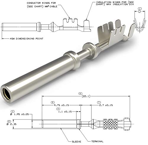 Delphi Micro-Pack 100W Vergoldet 18 20 GA, PCM-Klemmen (12 Stück) von COSIBOA
